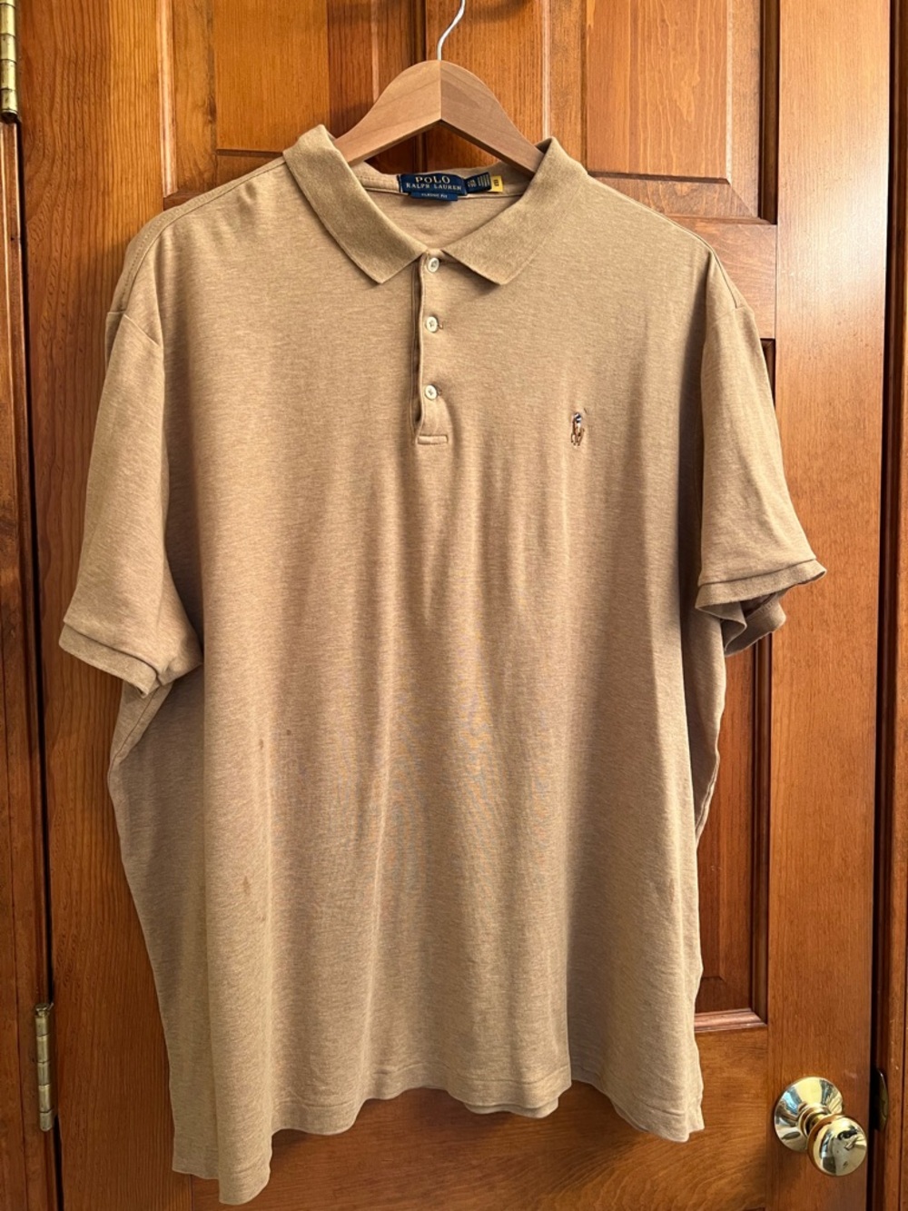 Polo by Ralph Lauren Size XXL Tan Classic Short-Sleeve Polo - NWOT